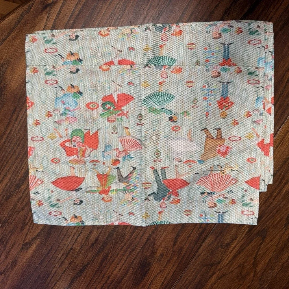 vintage Style 1950's Holiday Placemats Set Of 4‎